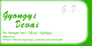 gyongyi devai business card