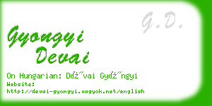 gyongyi devai business card